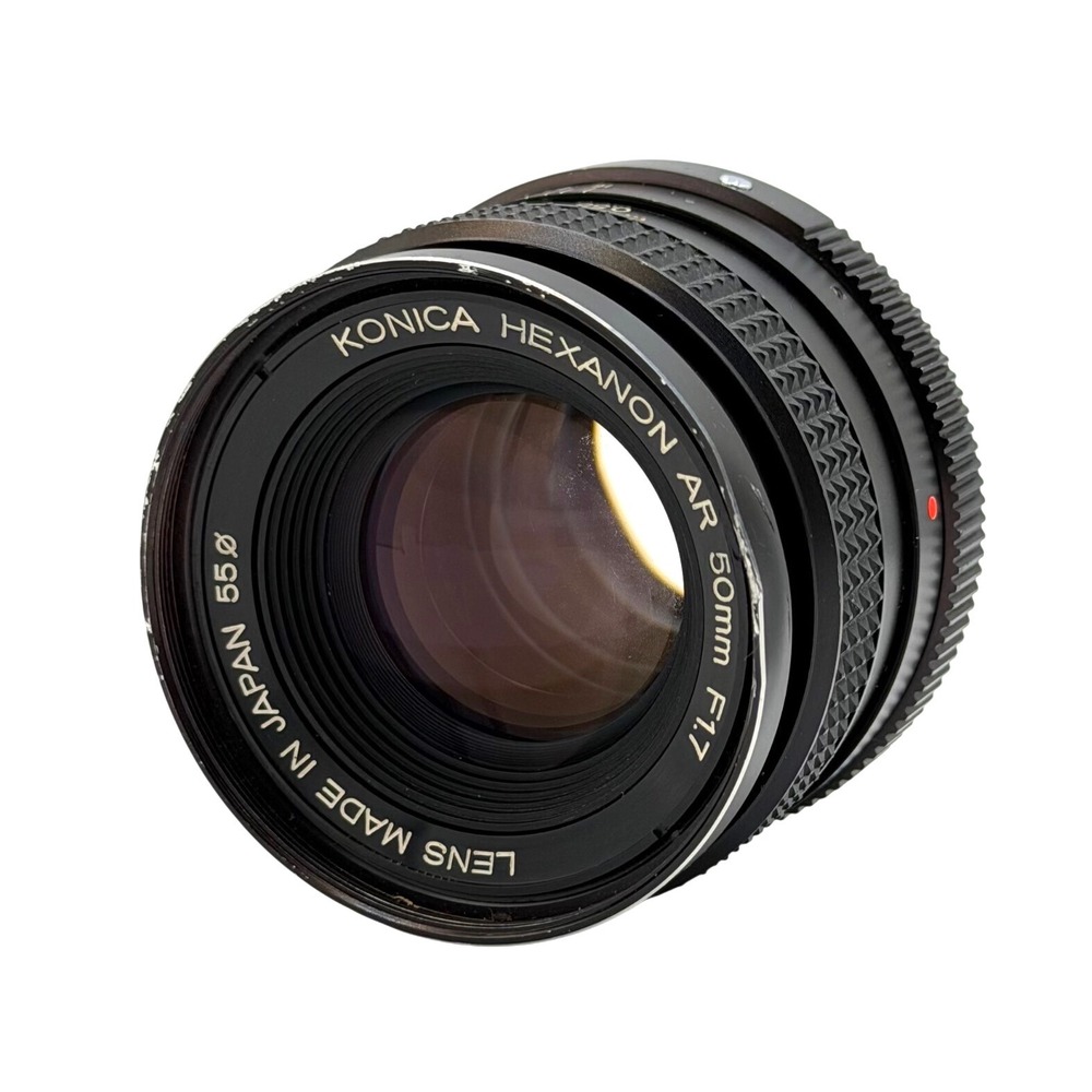 Konica Hexanon AR 50mm f1.7 Vintage Prime Manual Focus Lens Japan 55mm Filter